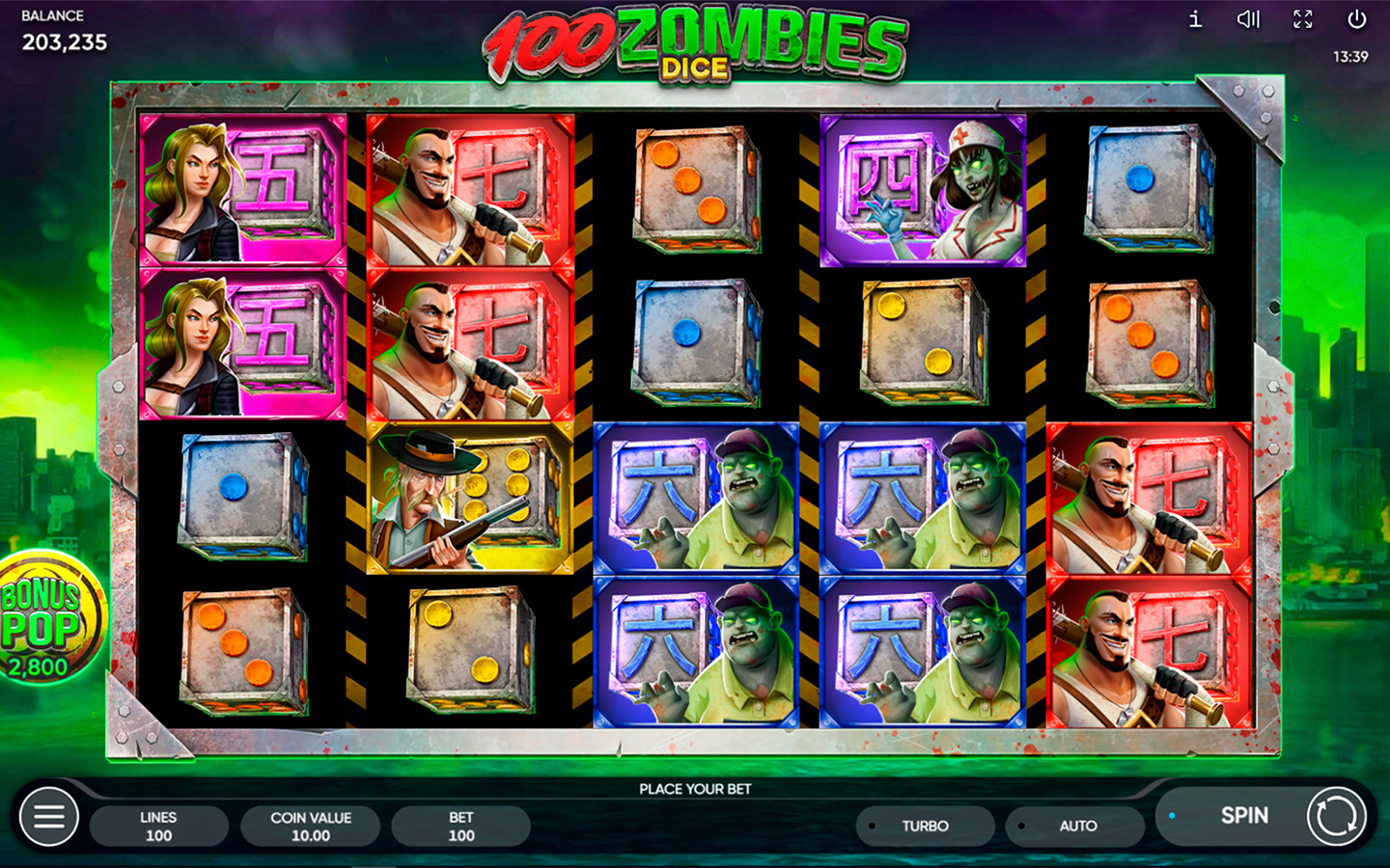100 Zombies Dice