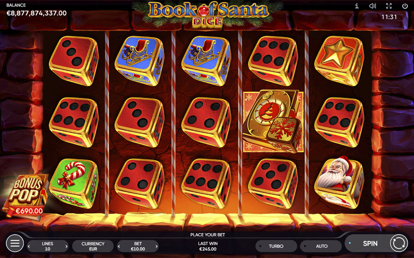 Book of Santa Dice