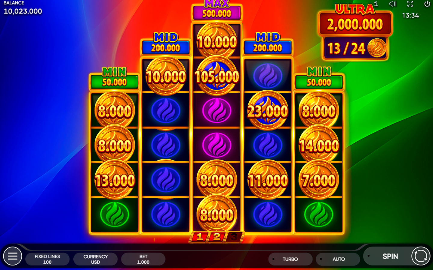 Burning Coins 100