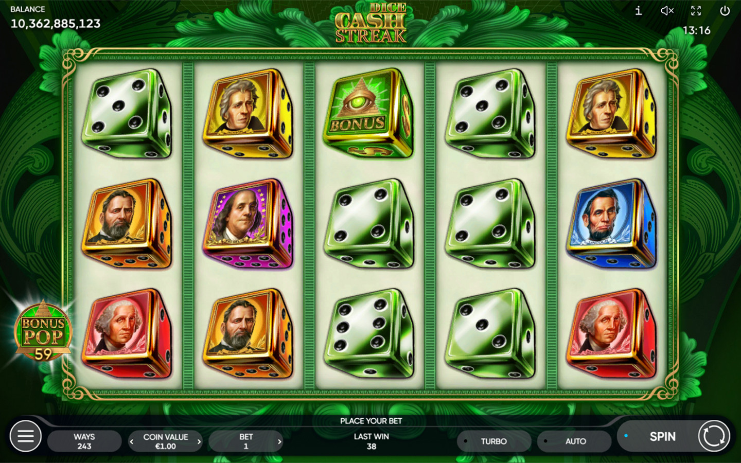 Cash Streak Dice