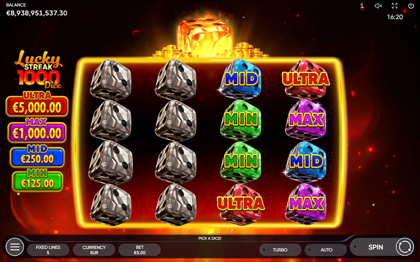 Lucky Streak 1000 Dice